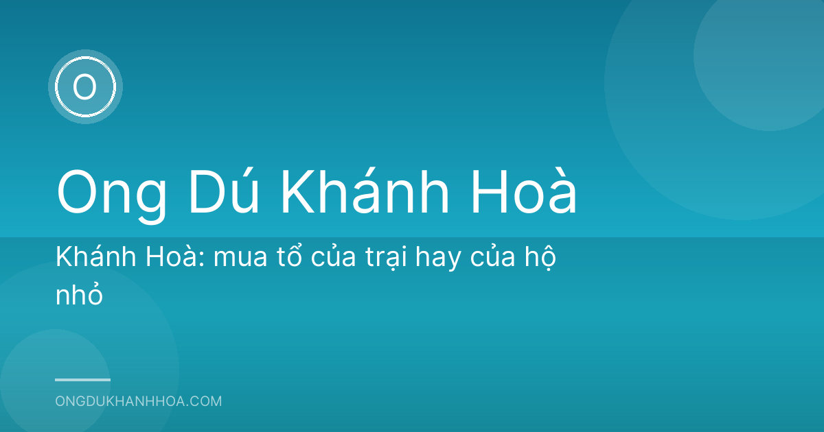 Khánh Hoà: mua tổ của trại hay của hộ nhỏ